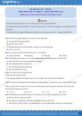 Đề thi giữa kì 1 KHTN 6 Chân trời sáng tạo - Đề số 1